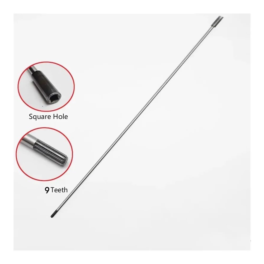 9 zębów/kwadrat o grubości 8mm wał napędowy pasuje do 26mm rura aluminiowa przycinarka do trawy szczotka Cu 760mm długa piła łańcuchowa nożyce do żywopłotu(Tube with Shaft B)