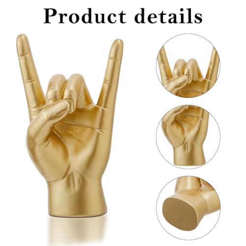 Escultura Mano Oro I Love You Decoración Moderno miniatura 4