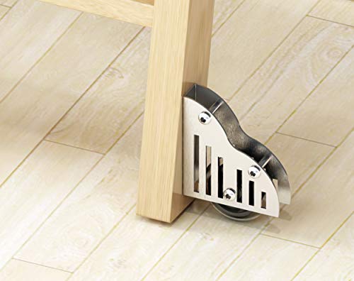 Diyhd Stainless Steel Rolling Library Ladder Floor Roller,2Pcs #TOP1