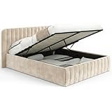 Un coffre de rangement discret intégré sous le lit, gain de place, spécial gros volumes de literie !