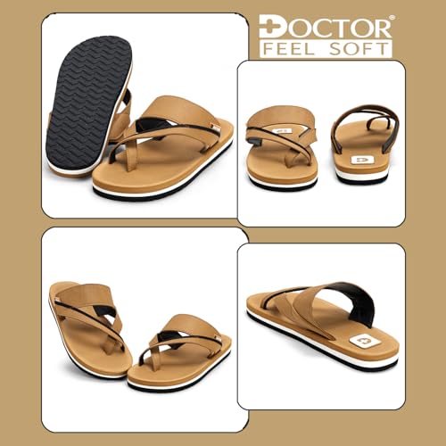 Image of Men's Comfort Slippers with Cross Strap Design | Cushioned Footbed & Shock Absorbing Sole | Lightweight Everyday Wear Slippers for Office, Home & Casual Walking