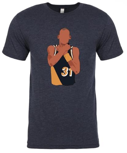 Triblend Reggie Miller Indiana Choke Shirt T-Shirt XL Blue