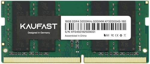 KAUFAST 16GB DDR4 3200MHz SO-DIMM Laptop RAM 1.2V CL22 2Rx8 PC4-25600 Dual Rank 260-Pin Notizbuch Arbeitsspeicher Speicher für Laptop KF3200D4S-16G