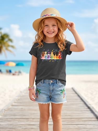Image of Magical Girl Shirt Cute Snacks Graphic Tee Toddler Kids Girls Holiday Short Sleeve Outfits Tops 3-10 Years