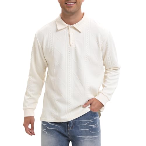 Men's Lapel Sweaters for Men Long Sleeve Knitted Button Pullover Warm Fashion Sweatshirts
