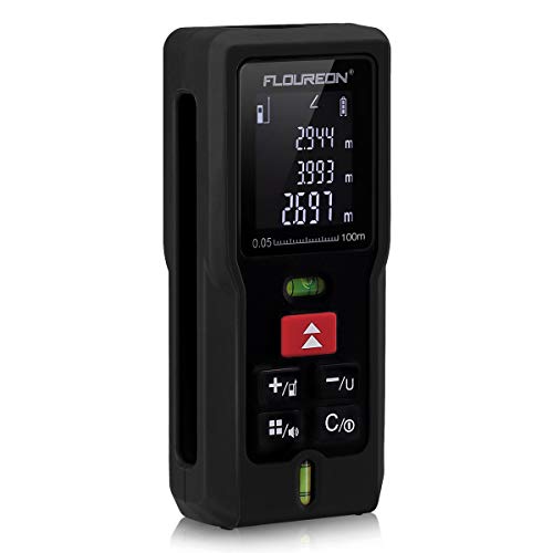 Preisvergleich Produktbild FLOUREON Laser Entfernungsmesser 40m Entfernungsmessgerät Distanzmessgerät Digitaler Distanzmesser Laser Distance Meter mit LCD Hintergrundbeleuchtung,Staub- und Spritzwasserschutz IP54 inkl.Batterie