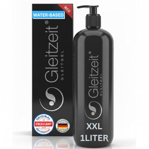 Gleitzeit® Gleitgel Wasserbasis PREMIUM 1 Liter XXL Gleitmittel sensitiv