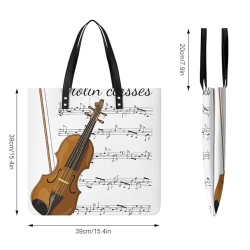 Violon sac à main grand cabas de voyage 39x39cm