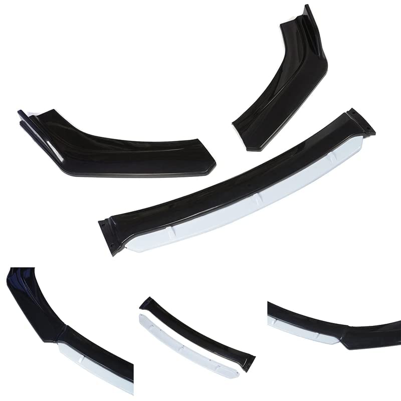 Image of Body Styling-Body Kit Rear /Front 3PC 4PC Splitters & Spoilers Various Type of Fin Diffusers and 2PC Big Small Sides ABS Mirror Covers & Wheel Arches Car Accessories (4PC White Splitter)