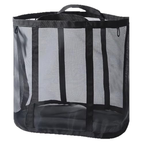 Refoiner 洗濯カゴ 折りたたみ 大容量" ランドリー バスケット 洗濯かご おしゃれ ランドリーボックス ?衣? ランドリー収納 ハンドル付き壁掛け おもちゃの収納 手提げプールバッグ 軽量 旅行 家庭用 ブラック