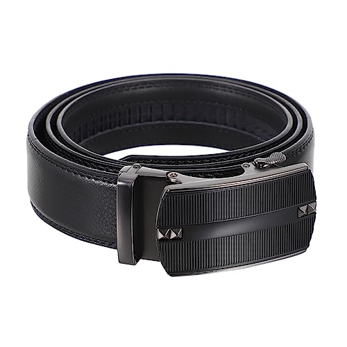 BESPORTBLE 1pc Men Leather Automatic Buckle Belt Waistband for Casual and Business Wear Stylish and Comfortable Design