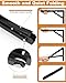 8-Inch Foldable Brackets for DIY Folding Shelves or Tables, L Shelf Brackets Collapsible, Heavy Duty Stainless Steel, Max Load 300lbs, Black, 4 Pcs