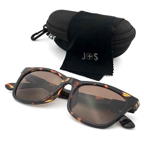 Image of J+S Mission Mark II Rectangle Polarized Sunglasses for Men | Spring Hinge Frame | Polarized 100% UV 400 | Medium-Small Fit
