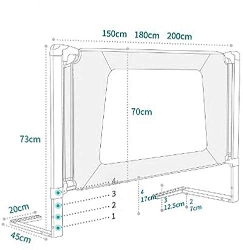 Barrière de lit bébé anti-chute et pare-chocs réglable en hauteur - 2