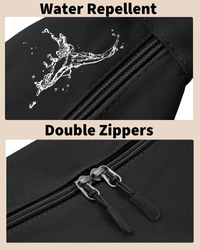 Small Sling Crossbody Bag for Women Men Trendy, Mini Crescent Bag with Adjustable Strap, 2 Zippers Lightweight Nylon Bag4