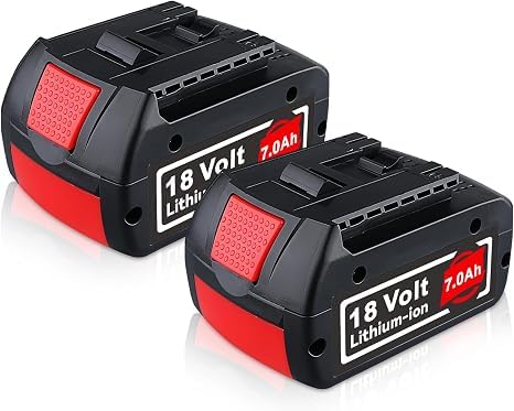 JKSOVIA 2Pack BAT609 7.0Ah Li-ion Replacement for Bosch 18V Battery Compatible with Bosch 18V Lithium ion Cordless Power Tool Battery BSL1810 BAT609 BAT609G BAT610 BAT610G BAT622 BAT618 BAT619 BAT619G