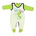 TupTam Estampado Pelele y Traje para Bebé, Set de 2 Piezas, Dinosaurio Verde, 62