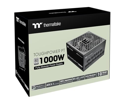 Toughpower PT 1000W | ATX 3.1 | PCIe 5.1 | 80Plus Platino | Alimentatore modulare | Nero - Alimentatore - Immagine 2
