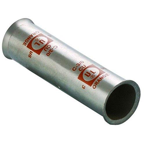 Image of Morris 94761 Short Barrel Flex Cable Compression Splice, Copper, 350 Wire Range, 2.1-inch Length, Red
