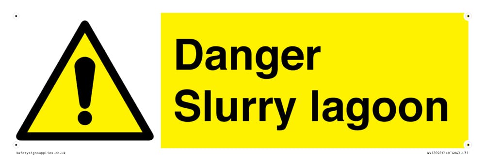 Danger Slurry lagoon Sign - 300x100mm - L31