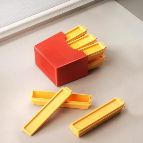 6 hieleras en forma de papas fritas con caja magnética miniatura 1