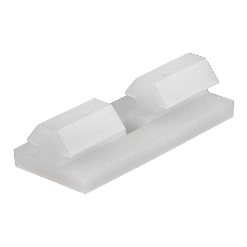 6798, 10 Series, White T-Slot Insert Linear Bearing Pad with Brake Hole (3 Pack)