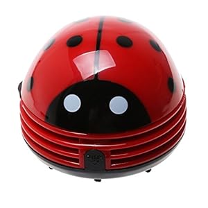 Cisixin Rode lieveheersbeestje elektrische tafel stofzuiger mini stofreiniger