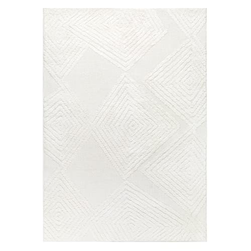 Tapete Antep Rugs Palafito 90x63 cm geométrico blanco miniatura 3