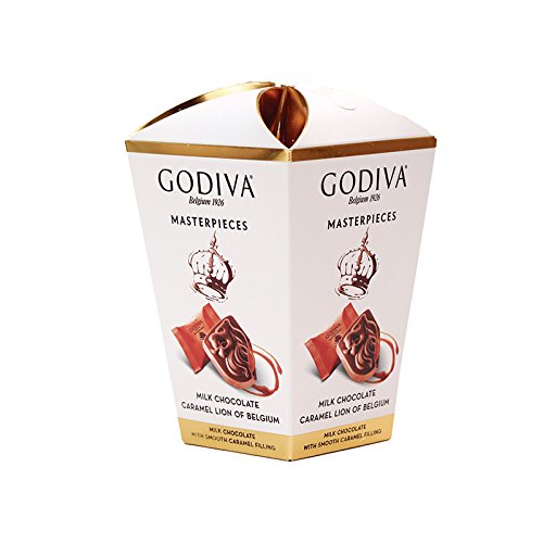Godiva Masterpiece Milk Chocolate Caramel Lion Of Belgium Chocolate Box, 119Gm