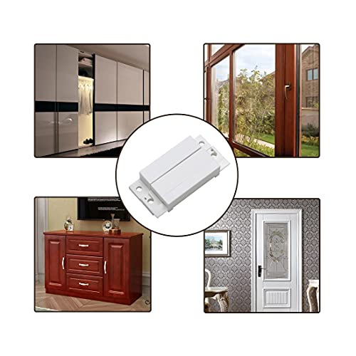 Image of Magnetic Reed Switch NC NO COM Surface Mount Wired Door Window Contact Sensor with Cover for Home Security and Burglar Alarm Systems MC-31 5pcs