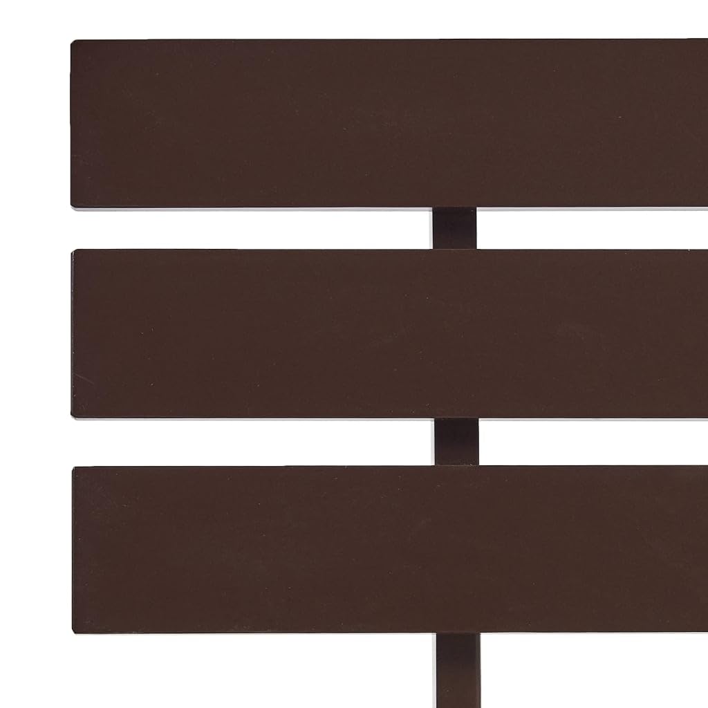 -Structure de lit sans Matelas en pin Massif Marron foncé 120x200 cm-