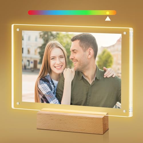 laapee Light up Picture Frame 5x7, Color-Changing Led Picture Frame, Love Photo Frames for Couple...