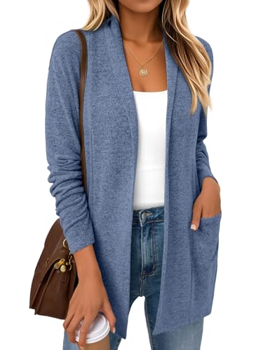 Image of LILLUSORY Cardigan Sweaters for Women Lightweight Cardigans Fall Outfits | Open Front Long Cardigan with Pockets, Business Casual Outfits, Airport Travel Outfits, Teacher Outfits, 2026 Fall Fashion