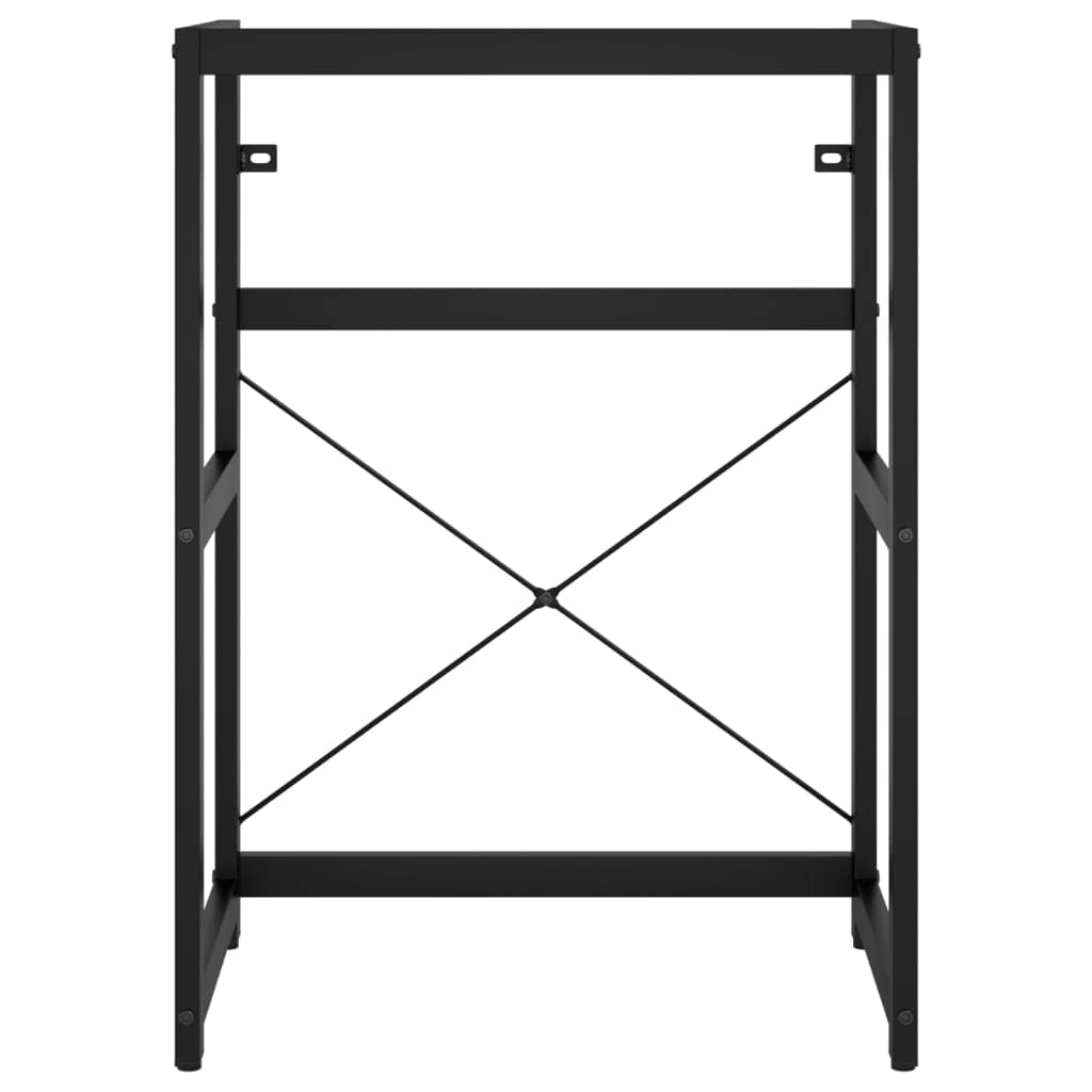 vidaXL Estructura de Lavabo Cuarto de Baño Soporte Aseo Lavamanos Inodoro Fregadero Almacenamiento Muebles de Hierro Negro 59x38x83 cm