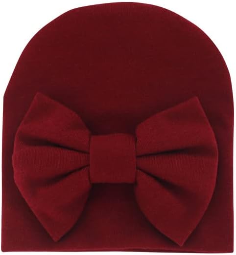 Miniatura 6 de QandSweat Sombreros y gorras para recién nacidas para niñas de algodón de 0 a 6 meses, paquete de 6, 0-6 meses