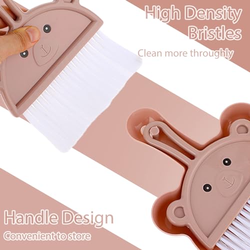 Amabro Kleines Besen und Kehrschaufel Reinigungsset, Kehrblech und Handfeger Schaufel und Besen Set mistschaufel mit weichen Borsten für Tischplatten Esstisch Krümelkehrer – Bild 5