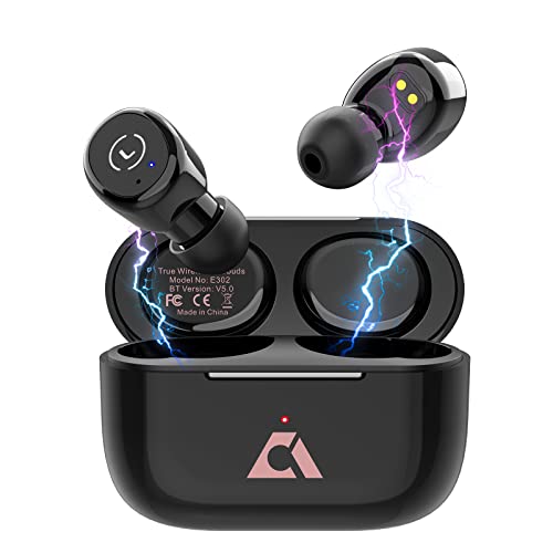 1Mii Ankbit Wireless Earbuds Bluetooth 5.0 TWS Wireless Bluetooth Earbuds High Sound Quality Wireless Bluetooth Headphones True Wireless Earbuds for Android & iOS IPX8 Waterproof(Black)