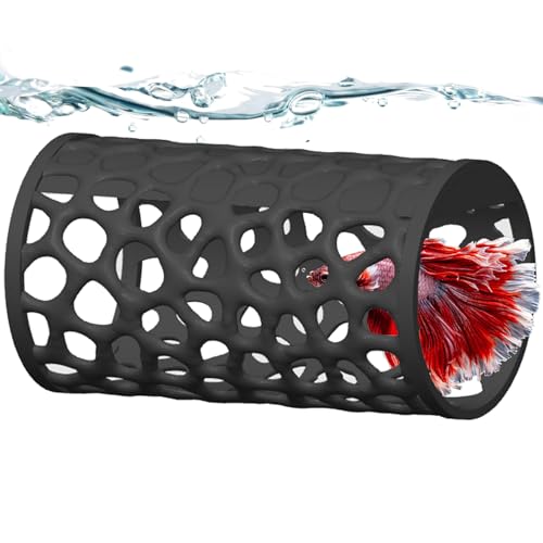 Daelala Floating Betta Tunnel Betta Fish Hammock Beta Cave and Hide Betta Fish Toys for Rest and Play