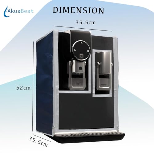 Image of Water Purifier Cover Compatible with Aquaguard Blaze Insta Hot & Ambient RO+UV - Dustproof, Waterproof, Oil Resistant, Transparent Front, Velcro Closure - Wall Mounted & Table Top