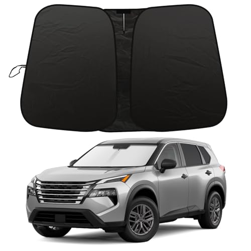 Windshield Sun Shade Compatible with Nissan Rogue 2021 2022 2023 2024 2025 Accessories, 240T...