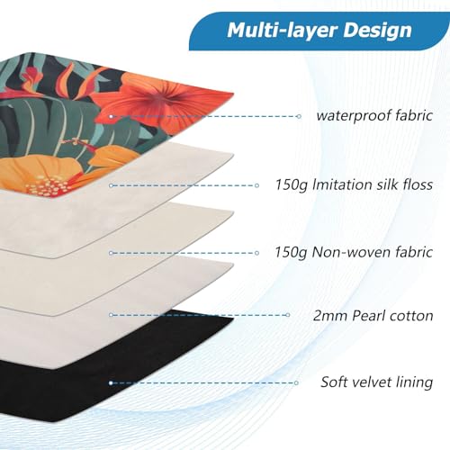 Funda para laptop 13-14 pulgadas con diseño tropical Hibiscus miniatura 4
