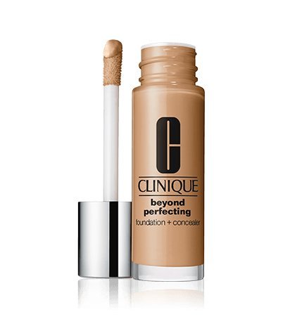 Clinique Beyond Perfecting Foundation + Concealer Makeup, 17 Nutty (M-N), Travel Size .17oz/5ml