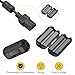 uxcell 6 Pcs Ferrite Filter Ring Core RFI EMI Noise Suppression Cable Clip ID 3.5mm 0.14Inch Regular Styles for Electronic Devices, Industry, Black/Grey