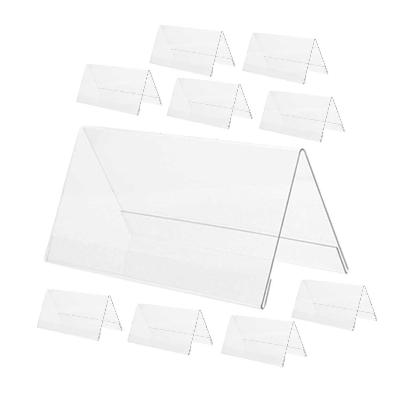 TOPBATHY 40 Pièces Panneau d'affichage Acrylique Marque-Places de Mariage Supports de Table pour Les nombres Support d'assise Clair Plaque signalétique du Bureau Marque-Places nominatifs
