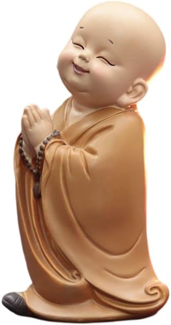 Mini pequeña estatua de Buda monje, adornos de resina, muebles decorativos, estatua de Buda estatua de monje zen para decoración del hogar del coche