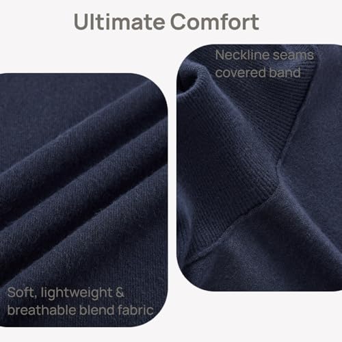 VPG Turtleneck Men's Sweaters, Lightweight Long Sleeve Turtle Neck Shirt for Men, Regular Fit Knit Pullover Sweater3