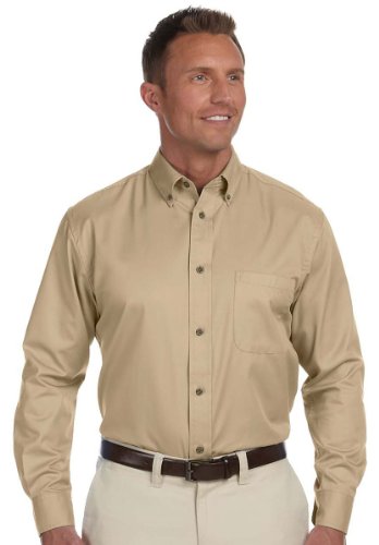Chemise Harriton à manches longues homme premium en textile robuste