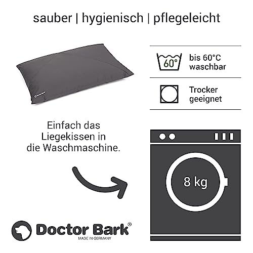 Doctor Bark Country Hundekissen Große Hunde Waschbar - Hundebett Weich - Liegekissen Kuschelig Pflegeleicht - GreenLabel (Country-Kissen - L, Grau)