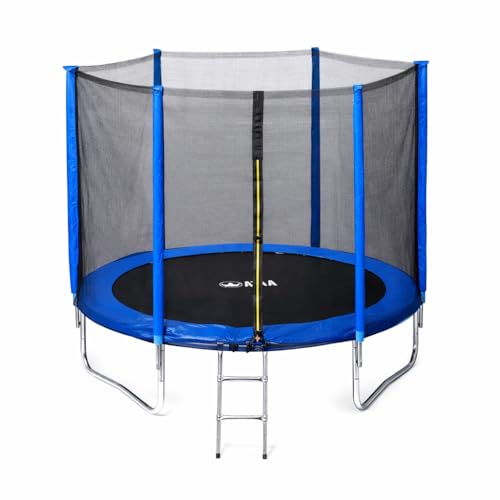 Cama Elástica Infantil ATAA 250 cm Azul con Red de Seguridad y Escalera