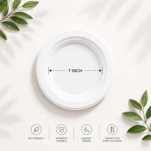Image of Bio Degradable Plate Small Size 7'' Inch, Pack of 10